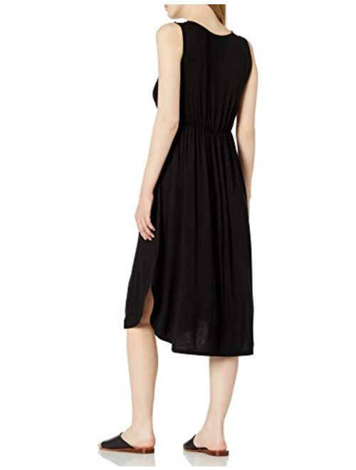 Daily Ritual Women's Jersey Standard-Fit Sleeveless Gathered Dress