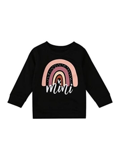 Baby Girls Boys Funny Letter Long Sleeve Sweatshirts Casual Mamas Mini Girls Pullover Fall Winter Clothes