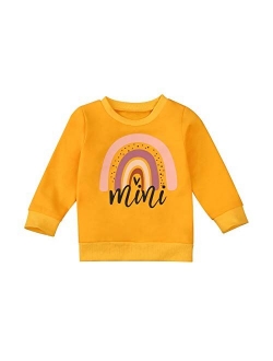 Baby Girls Boys Funny Letter Long Sleeve Sweatshirts Casual Mamas Mini Girls Pullover Fall Winter Clothes