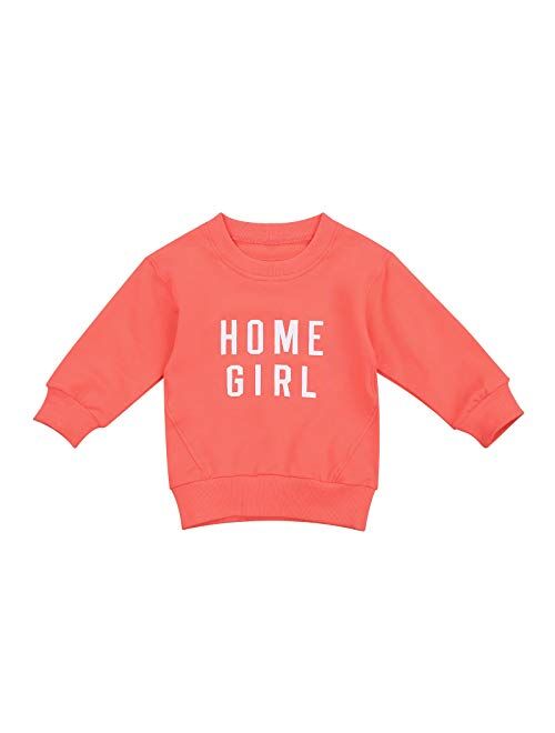 Multitrust Baby Girls Boys Funny Letter Long Sleeve Sweatshirts Casual Mamas Mini Girls Pullover Fall Winter Clothes