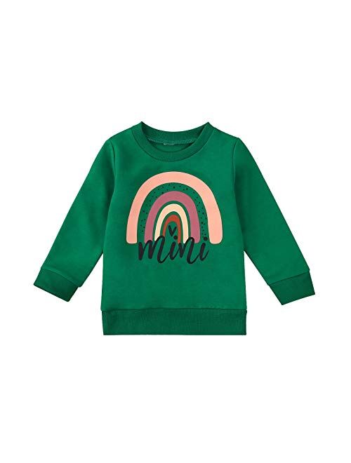 Multitrust Baby Girls Boys Funny Letter Long Sleeve Sweatshirts Casual Mamas Mini Girls Pullover Fall Winter Clothes