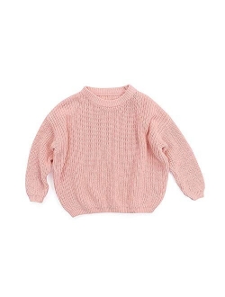 Baby Girls Boys Knit Loose Fit Long Sleeve Sweater Pullover Casual Baby Sweatshirt Fall Winter Clothes