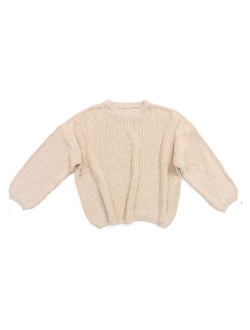 Baby Girls Boys Knit Loose Fit Long Sleeve Sweater Pullover Casual Baby Sweatshirt Fall Winter Clothes