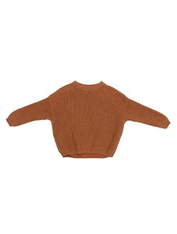 Baby Girls Boys Knit Loose Fit Long Sleeve Sweater Pullover Casual Baby Sweatshirt Fall Winter Clothes