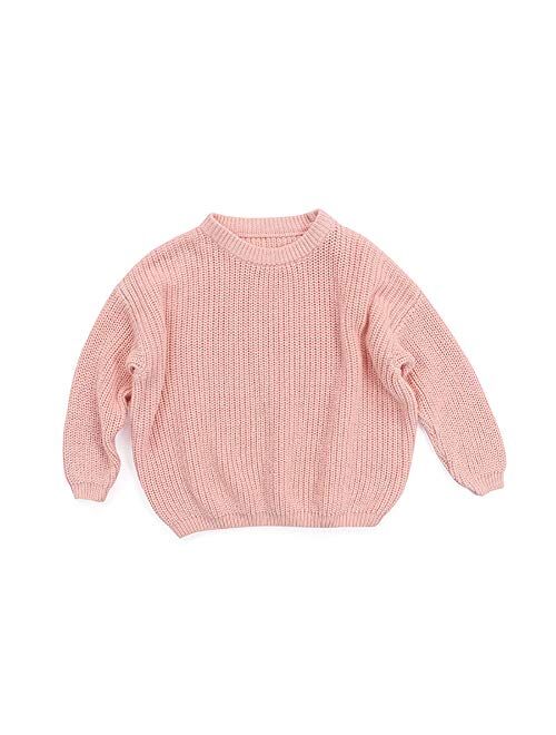 Multitrust Baby Girls Boys Knit Loose Fit Long Sleeve Sweater Pullover Casual Baby Sweatshirt Fall Winter Clothes