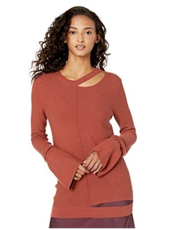 Women's Long-Sleeve Cutout Sweater