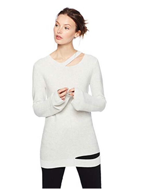 Cable Stitch Women's Long-Sleeve Cutout Sweater