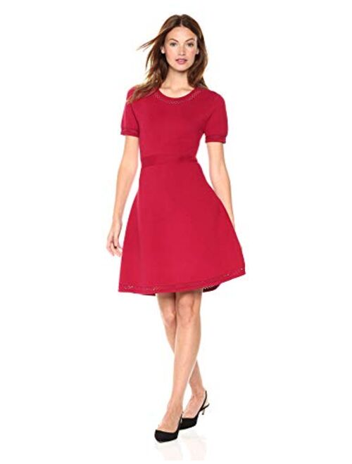 Cable Stitch Women's Fit-and-Flare Knit Dress