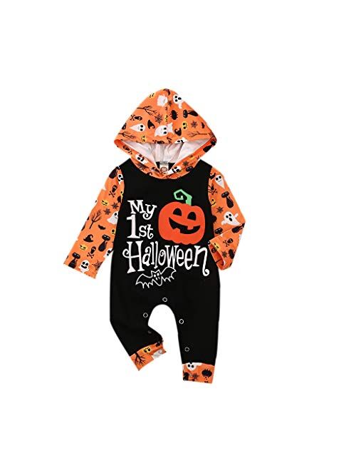 Multitrust Newborn Baby Girls Boys My First Halloween Christmas One Piece Romper Jumpsuit Holiday Onesie Outfit