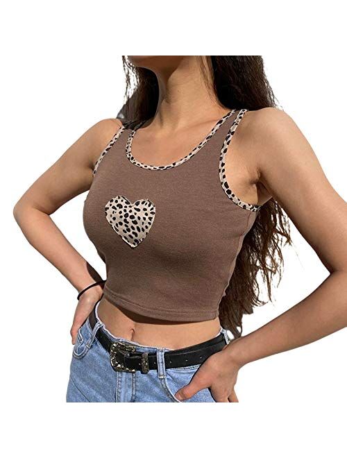 Multitrust Sexy Women Y2K Gothic Sleeveless Tank Tops Vest Spliced Lace Up E-Girl Crop Tee Top Streetwear