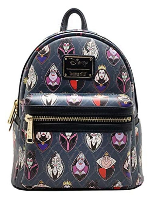 Loungefly X Disney LASR Exclusive Villains Stained Glass Mini Backpack