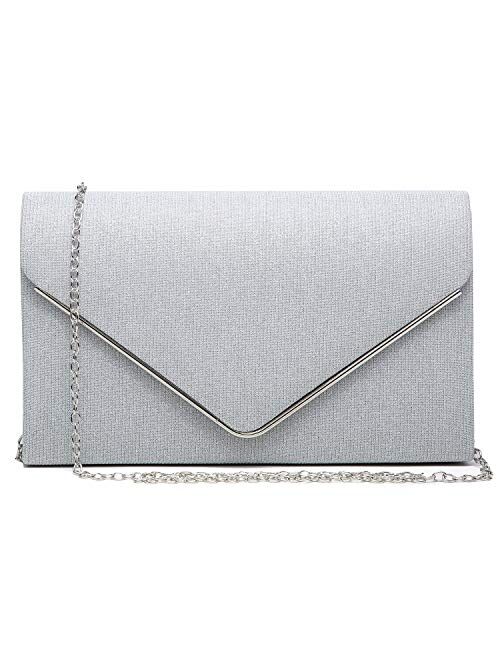 DASEIN Women Glistening Clutches Handbags Evening Bags Wedding Purses Cocktail Prom Party Clutches