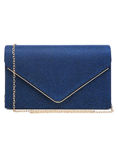 DASEIN Women Glistening Clutches Handbags Evening Bags Wedding Purses Cocktail Prom Party Clutches