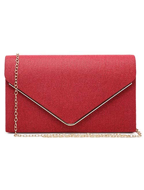 DASEIN Women Glistening Clutches Handbags Evening Bags Wedding Purses Cocktail Prom Party Clutches