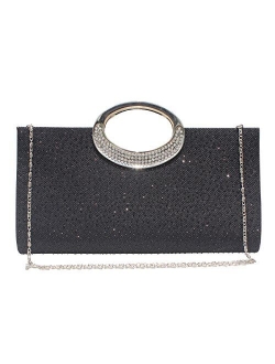 Labair Women Rhinestone Clutch Purse Handbag Crystal Evening Bag Wedding Party Prom Purse.