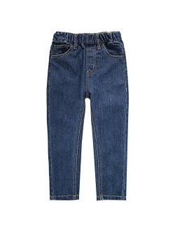 UNACOO Toddler and Boy's Regular Fit Jeans Classic Stretch Straight Denim Jeans (Age 3-12 Years)