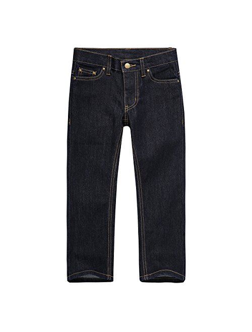 UNACOO Toddler and Boy's Regular Fit Jeans Classic Stretch Straight Denim Jeans (Age 3-12 Years)