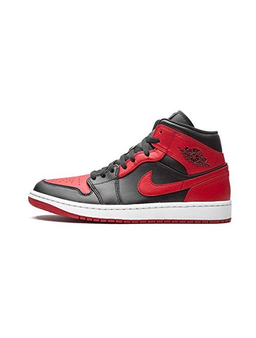 Air Jordan Jordan Mens Air 1 Mid Banned 2020 - Black/University Red-Black-WHI 554724 074 - Size