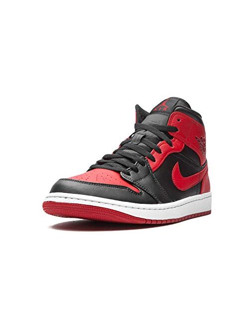 Air Jordan Jordan Mens Air 1 Mid Banned 2020 - Black/University Red-Black-WHI 554724 074 - Size