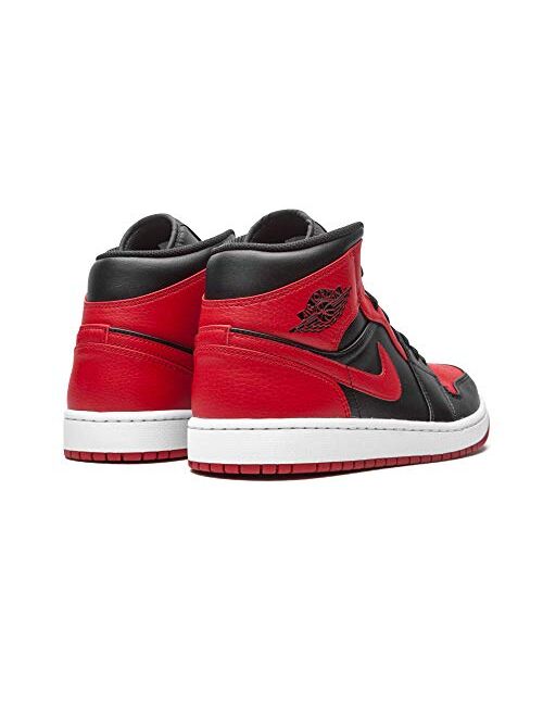 Air Jordan Jordan Mens Air 1 Mid Banned 2020 - Black/University Red-Black-WHI 554724 074 - Size