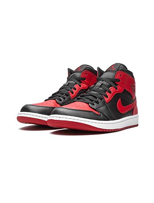 Air Jordan Jordan Mens Air 1 Mid Banned 2020 - Black/University Red-Black-WHI 554724 074 - Size