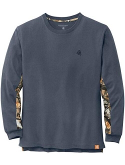 Men's Backcountry Insect Repellent Long Sleeve Camo T-Shirt-Casual Crewneck Pullover Regular Fit