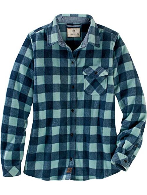 Legendary Whitetails Ladies Trail Guide Fleece Plaid Button Up Shirt