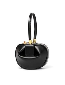 Mn&Sue Fashion Designer Women's Genuine Leather Top Handle Handbag Evening Bag Party Prom Wedding Purse