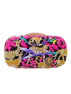 Dazzling Bling Animal Purses For Women Crystal Clutch Evening Bag Wedding Party Handbag