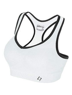 FITTIN Racerback Sports Bras for Women- Padded Seamless High Impact Support for Yoga Gym Workout Fitness