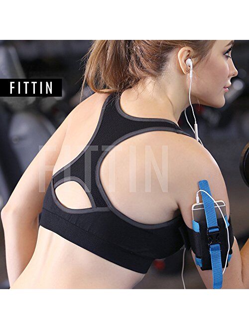 FITTIN Racerback Sports Bras for Women- Padded Seamless High Impact Support for Yoga Gym Workout Fitness