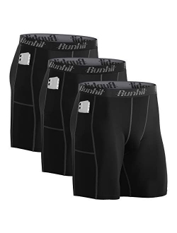 Runhit Compression Shorts for Men,Mens Underwear Spandex Shorts Workout Running