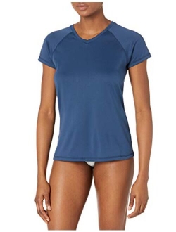 Women's UPF 50  Short Sleeved Active Swim Shirt Rashguard & Workout Top