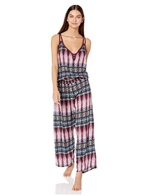 Splendid Women's Sleeveless Racerback Long Romper Onesie Pajama Pj