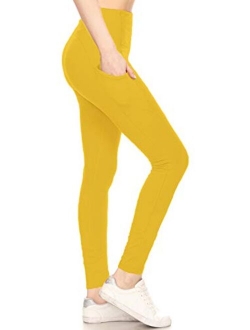 Women's High Waisted Premium Active Pocket Yoga Leggings Pants