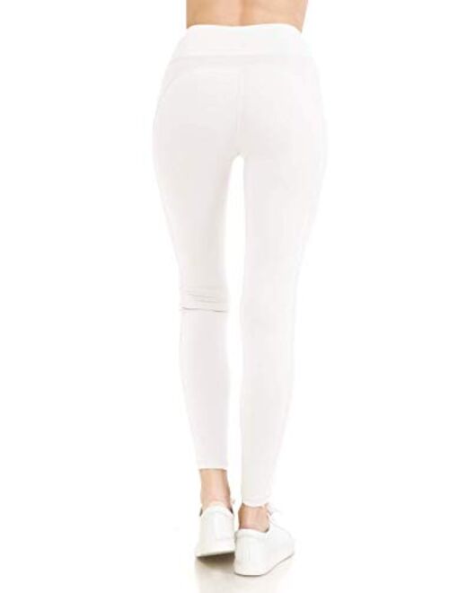 Leggings Depot Women's High Waisted Premium Active Pocket Yoga Leggings Pants