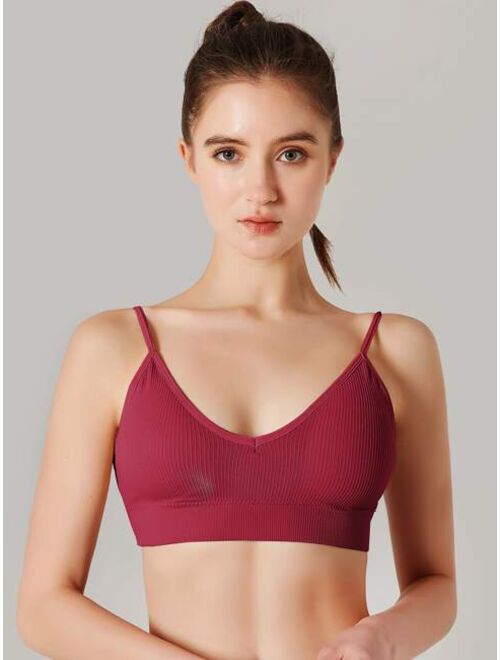 Shein FINETOO Solid Spaghetti Strap Bra