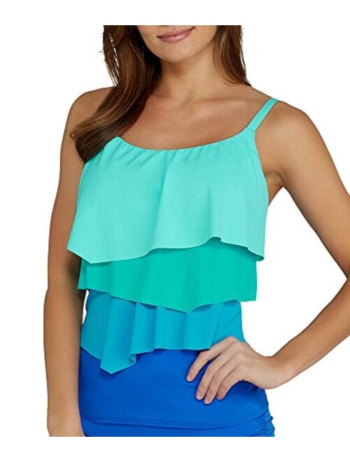 Coco Reef Women's Tankini Top Swimsuit with Ruffle Detail