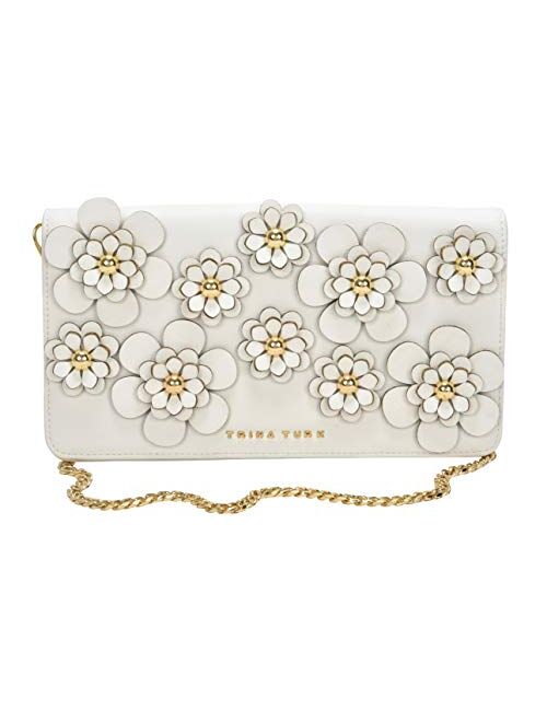 Trina Turk Handbags, Floral Applique Clutch With Detachable Chain