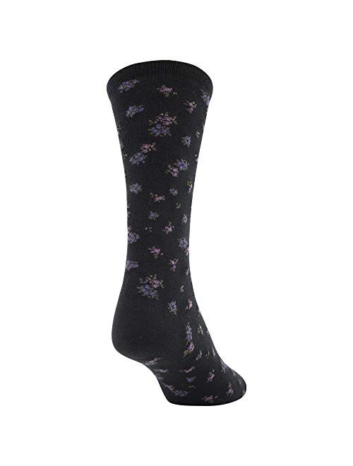 Gold Toe womens Liberty Floral Dress Crew Socks, 3 Pairs