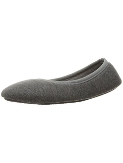 Women's Stretch Velour Victoria Ballerina House Slipper with all Around Memory Foam Comfort