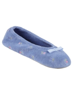 Women's Embroidered Terry Ballerina Slippers