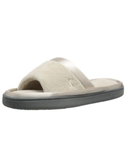 Women's Microterry Slide Slipper with Satin Trim