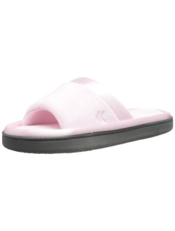 Women's Microterry Slide Slipper with Satin Trim