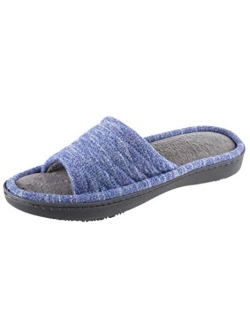 Women's Space Dyed Andrea Slide Slipper with Moisture Wicking for Indoor/Outdoor Comfort and Arch Support