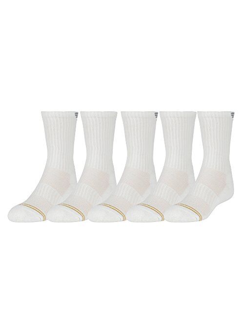 Gold Toe Boys' Ultra Tec Back Stripe Crew, 5-pair