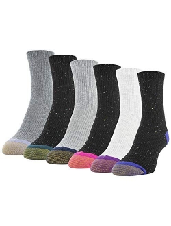 Women's Lola Ribbed Short Crew Socks, 6 Pairs