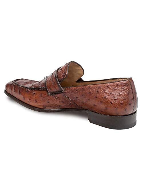 Mezlan Lisbon Brandy Genuine Ostrich Men's Classic Slip On