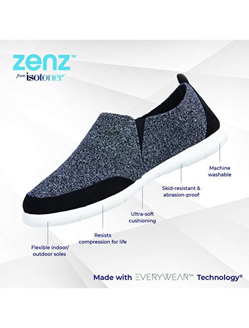 isotoner Men's Zenz Activate Heather Knit Close Back Slipper