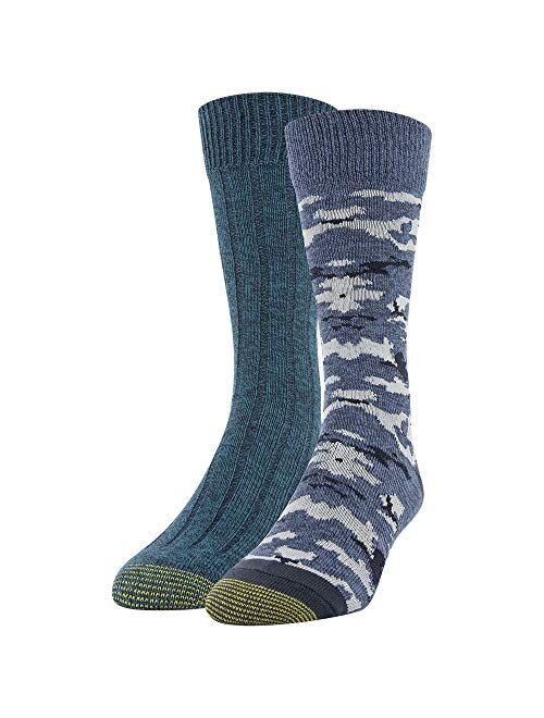 Gold Toe Men's Lodge Sustainable Crew Socks, 2 Pairs